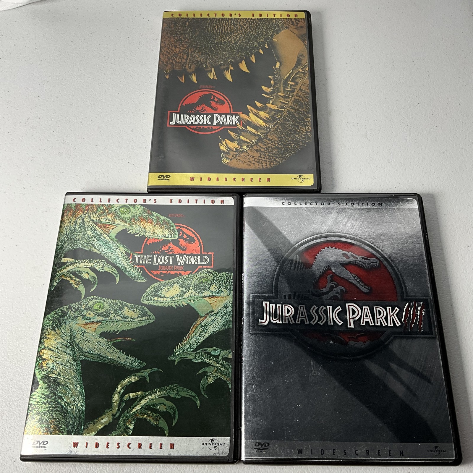 Jurassic Park Trilogy DVD Collector’s Edition Widescreen Lot 1, 2, 3 Universal