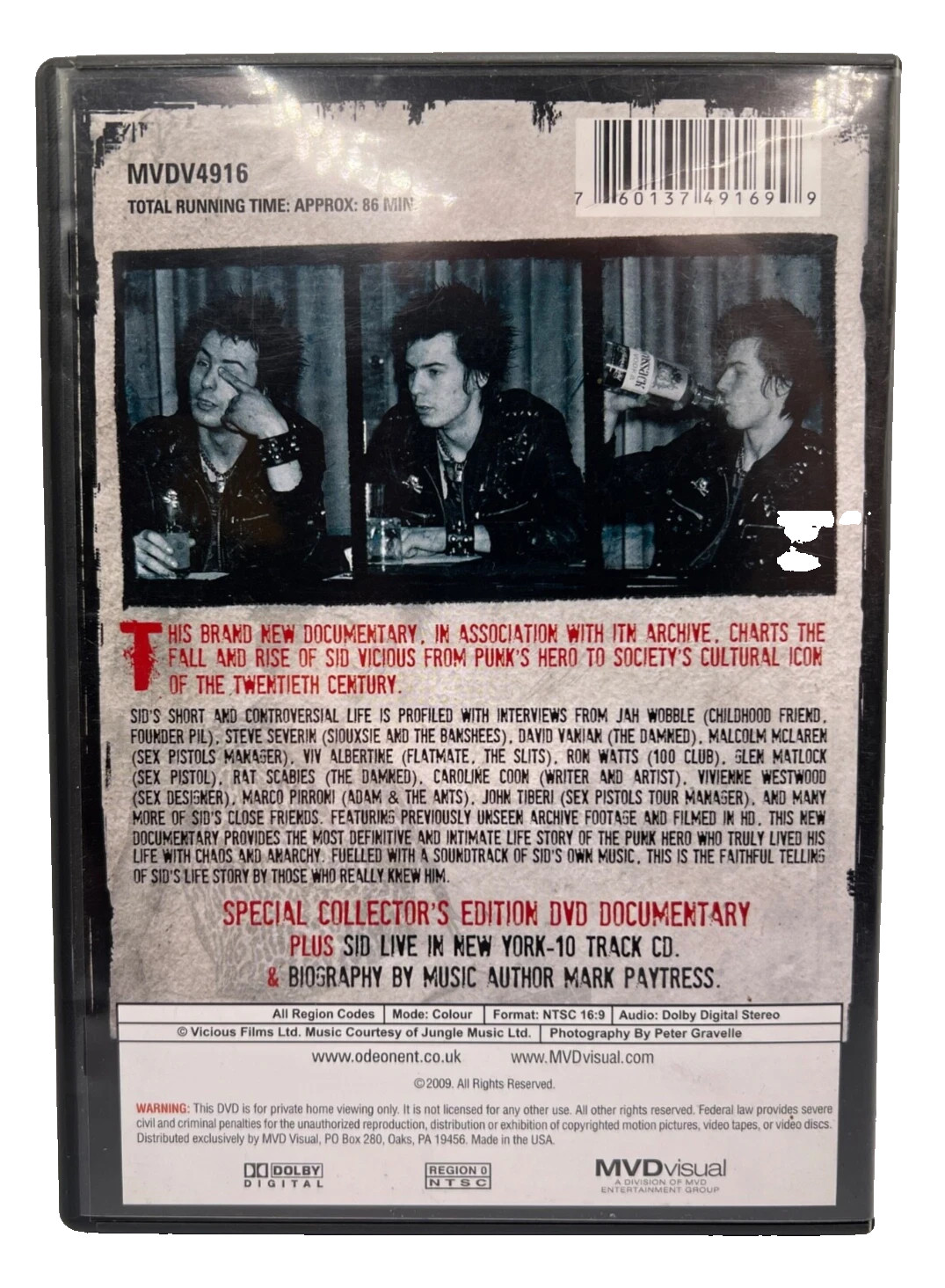 SID! By Those Who Really Knew Him DVD & CD MVD Visual Sex Pistols