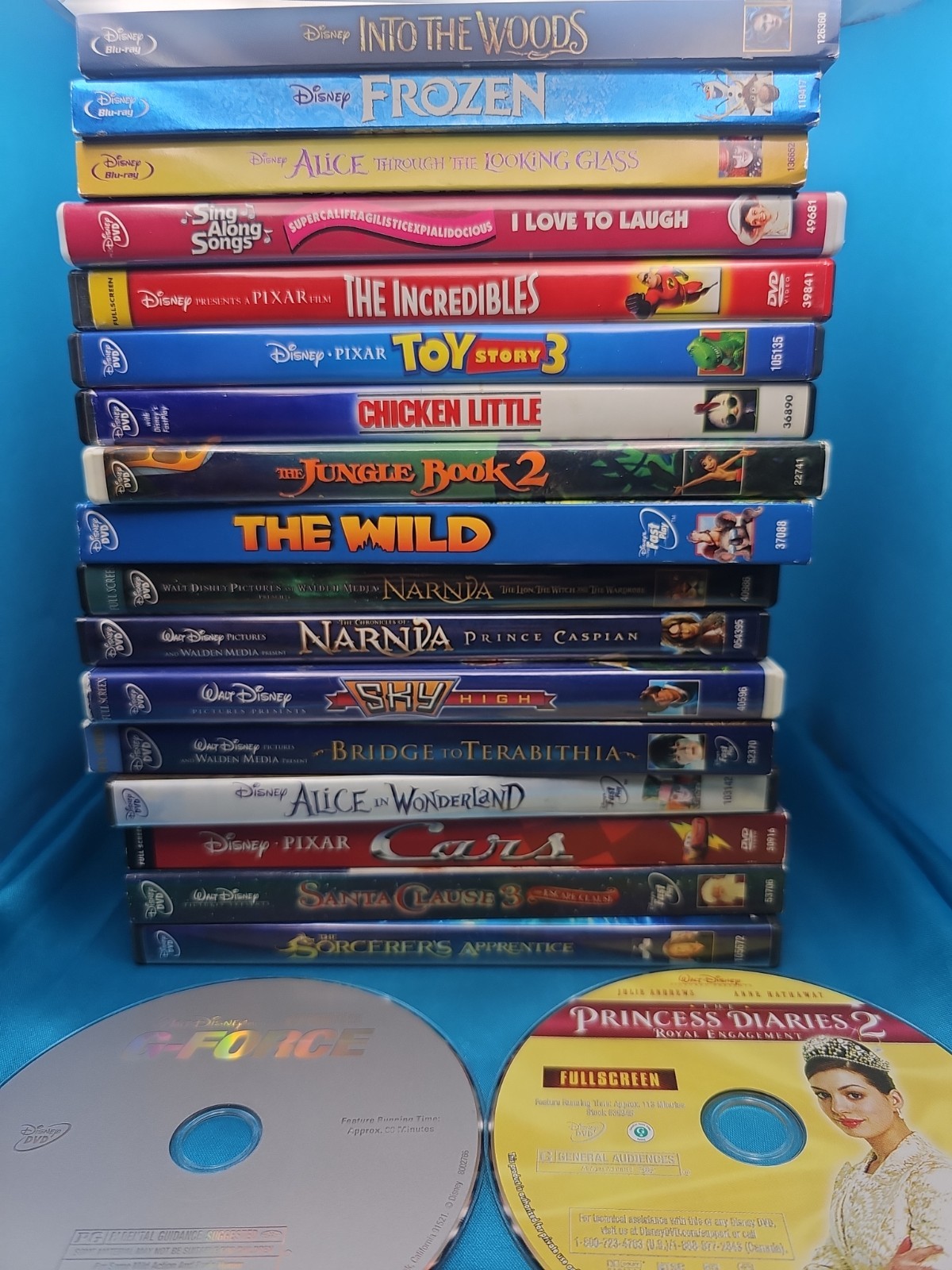 19 Disney DVD BluRay Lot Cars Frozen Toy Story Chicken Little The Incredibles