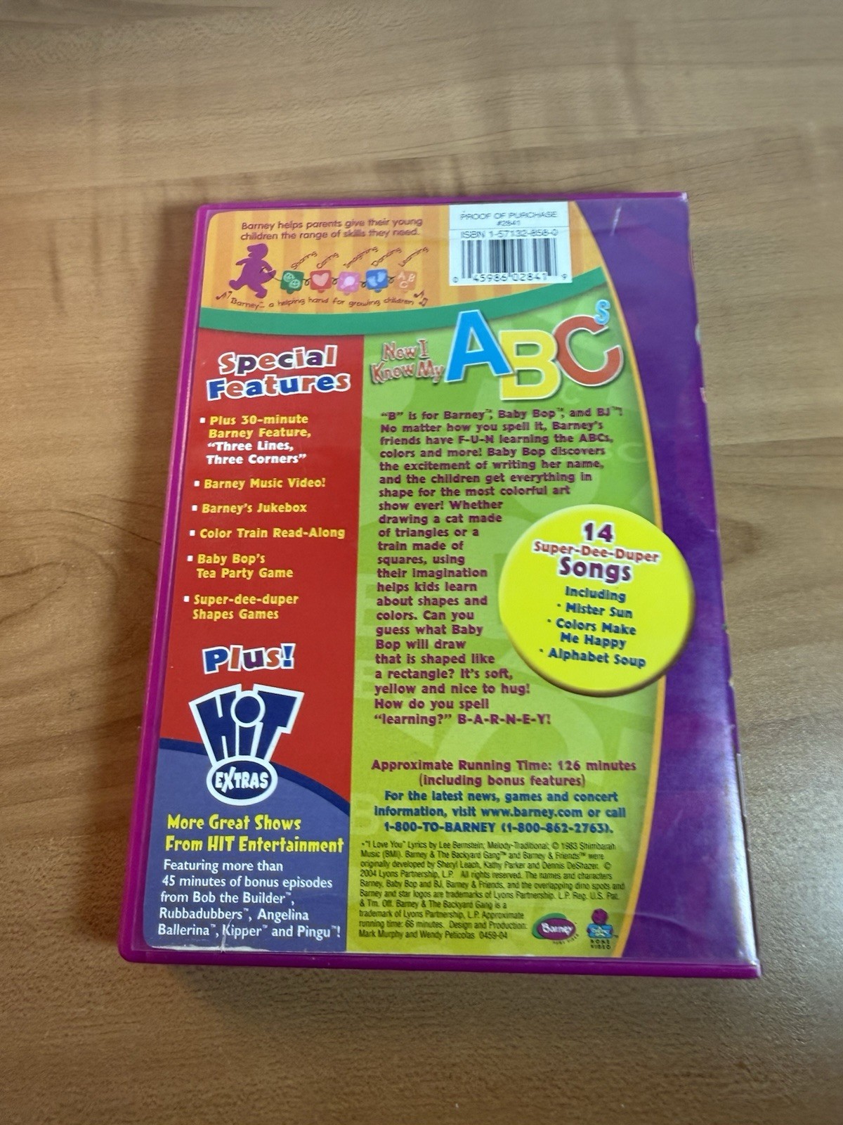 Barney – Now I Know My ABCs (DVD, 2004) 126 Mins