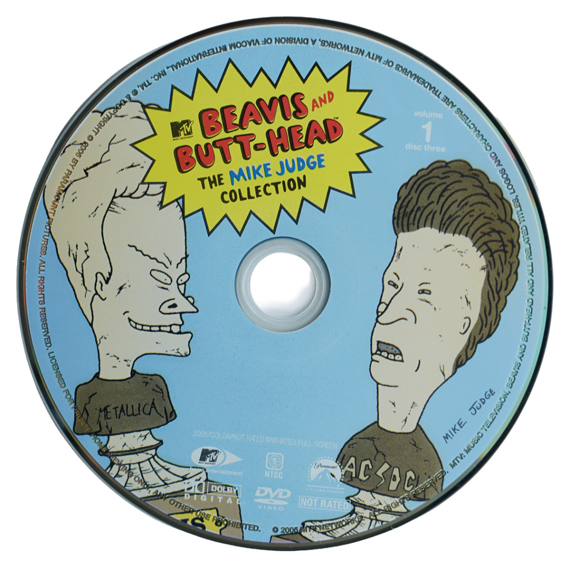 Beavis and Butt-Head DVD 2005 Mike Judge Collection Vol 1 Disc 3 Animated Disc 3