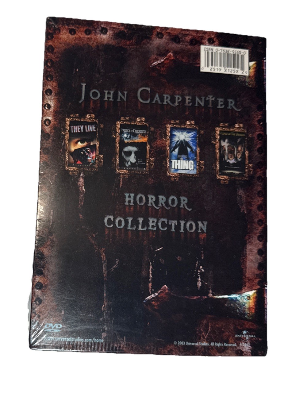 John Carpenter Horror Collection Box Set (DVD, 4-Disc Set) They Live, The Thing