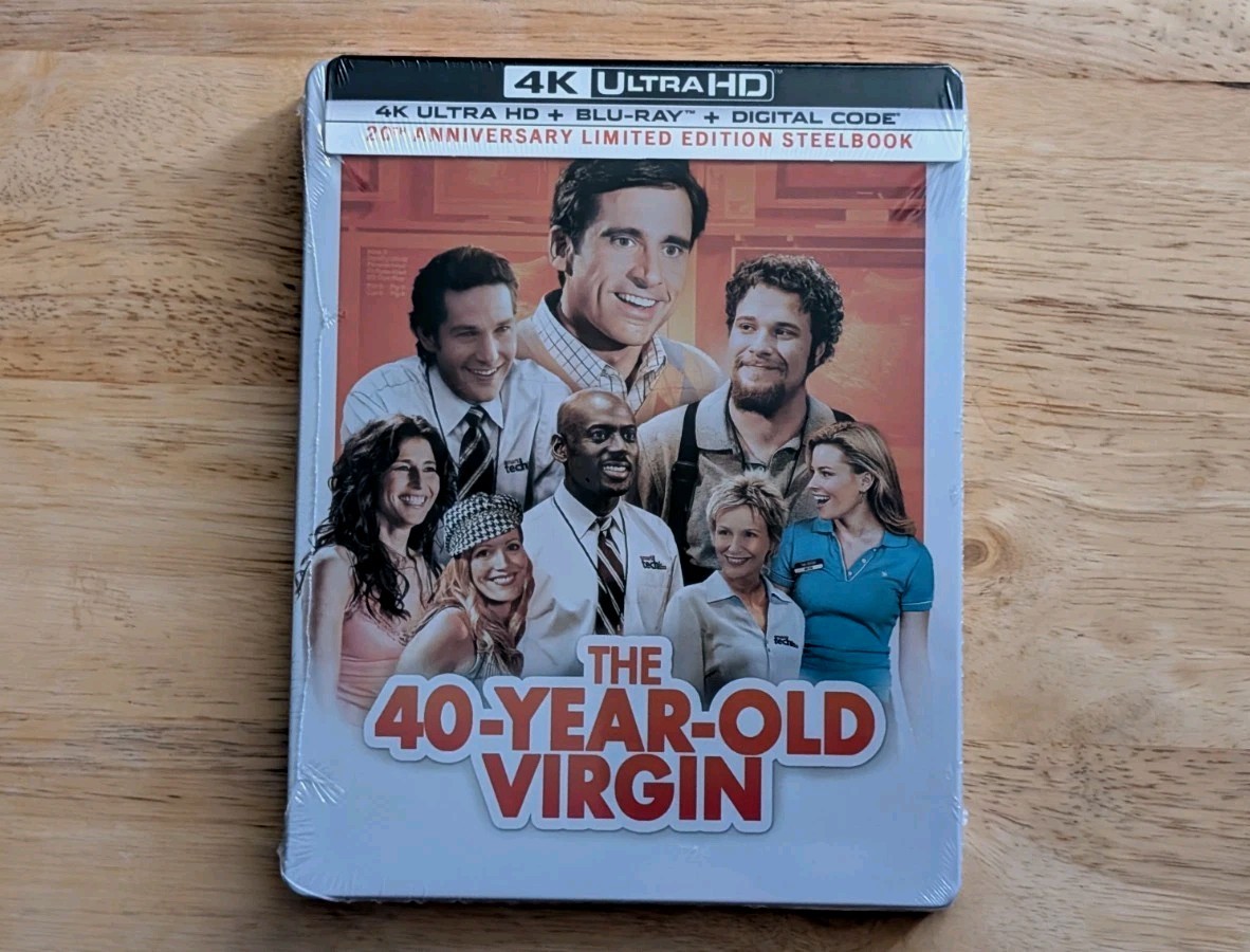 40 Year-old Virgin STEELBOOK [4K UHD Ultra HD + Blu-ray] BRAND NEW Ships In Box