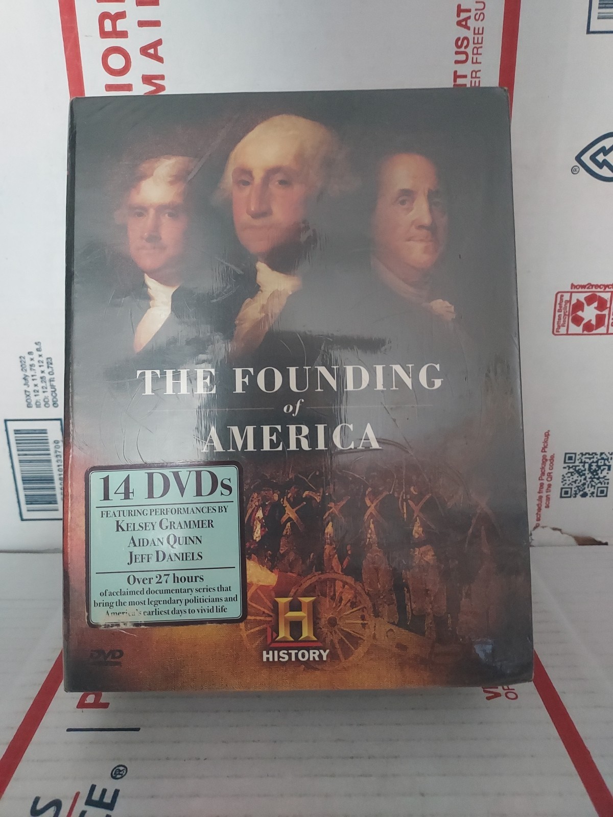 New!! The Founding of America Megaset Box DVDs Kelsey Grammer Jeff Daniels #00k