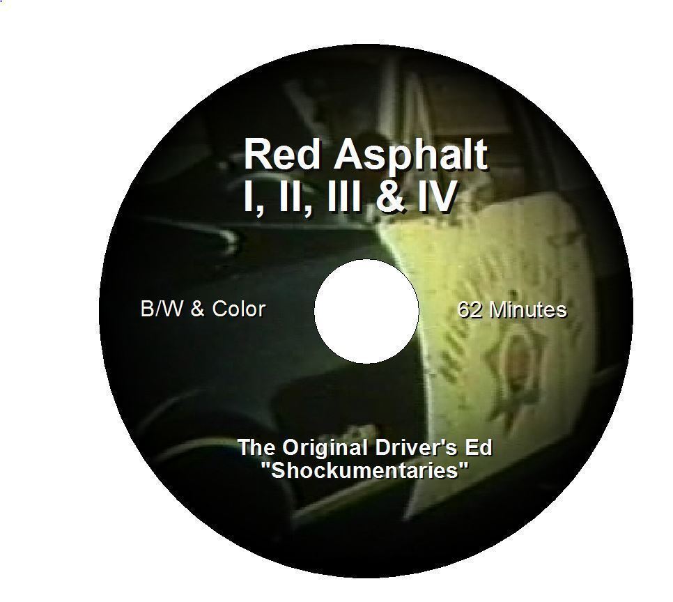 RED ASPHALT 1,2,3 & 4- Original CHP Driver’s Education/Driver’s Ed Films-NEW