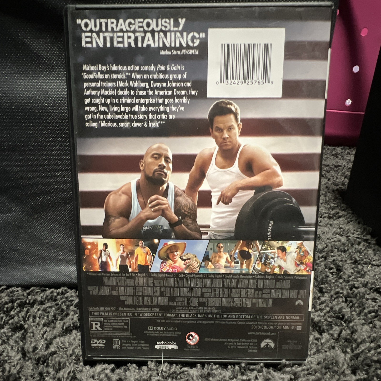 Paramount Pain & Gain (2013) DVD R Widescreen Wahlberg Johnson 129 min