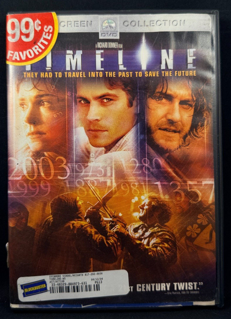 Timeline – Paul Walker – Paramount – 2003 – 115 min – DVD – BS5