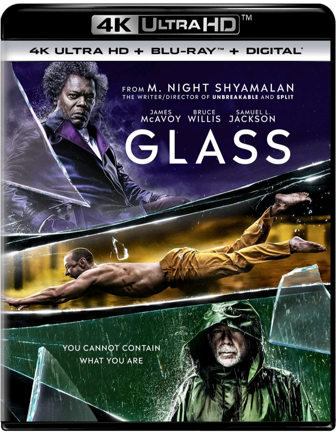 Glass 4K UHD Blu-ray (2019) PG-13 Thriller HDR + Digital Copy Willis