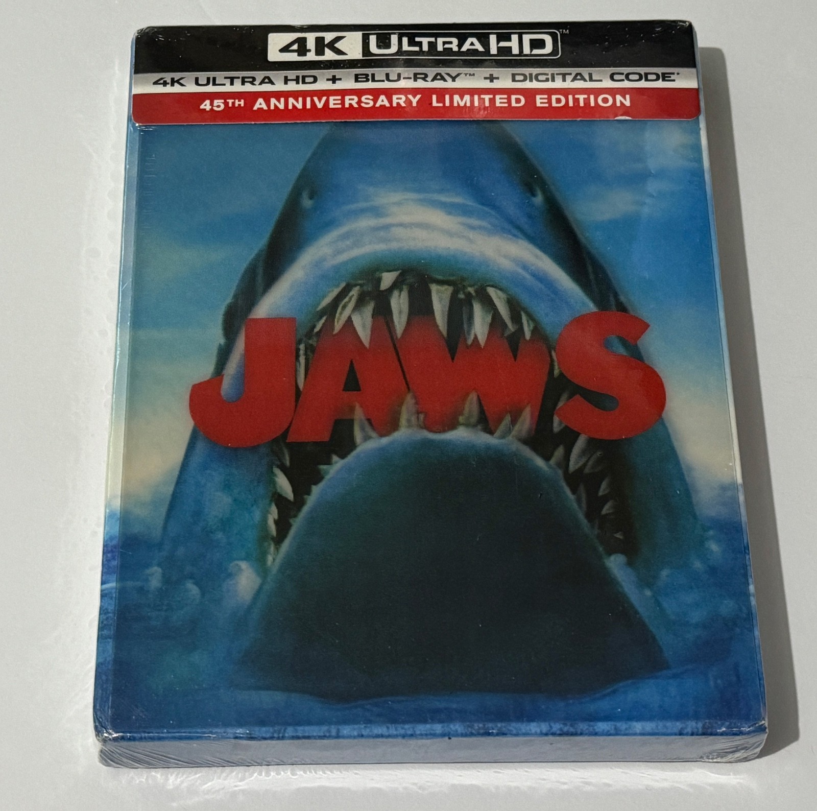 Jaws 4K Blu-ray 45th Anniversary Limited Edition w/ lenticular cover NEW