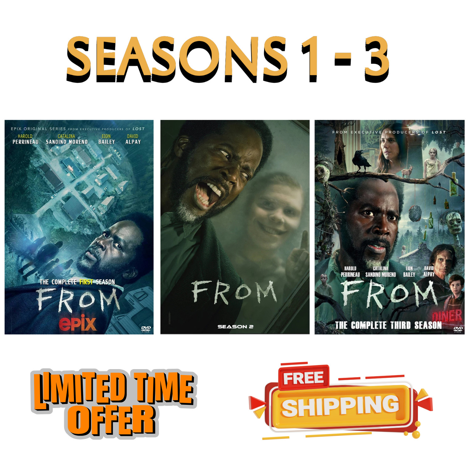 From Seasons 1–3 Complete Series DVD Box Set TV Horror Mystery 6 Discs-Free Ship