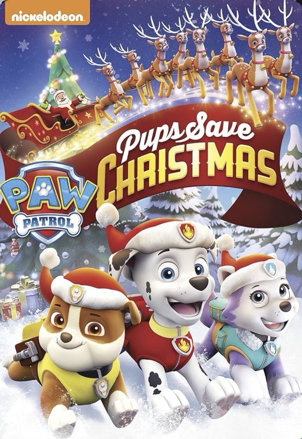Paw Patrol Pups Save Christmas DVD Nickelodeon 84 Min 2016