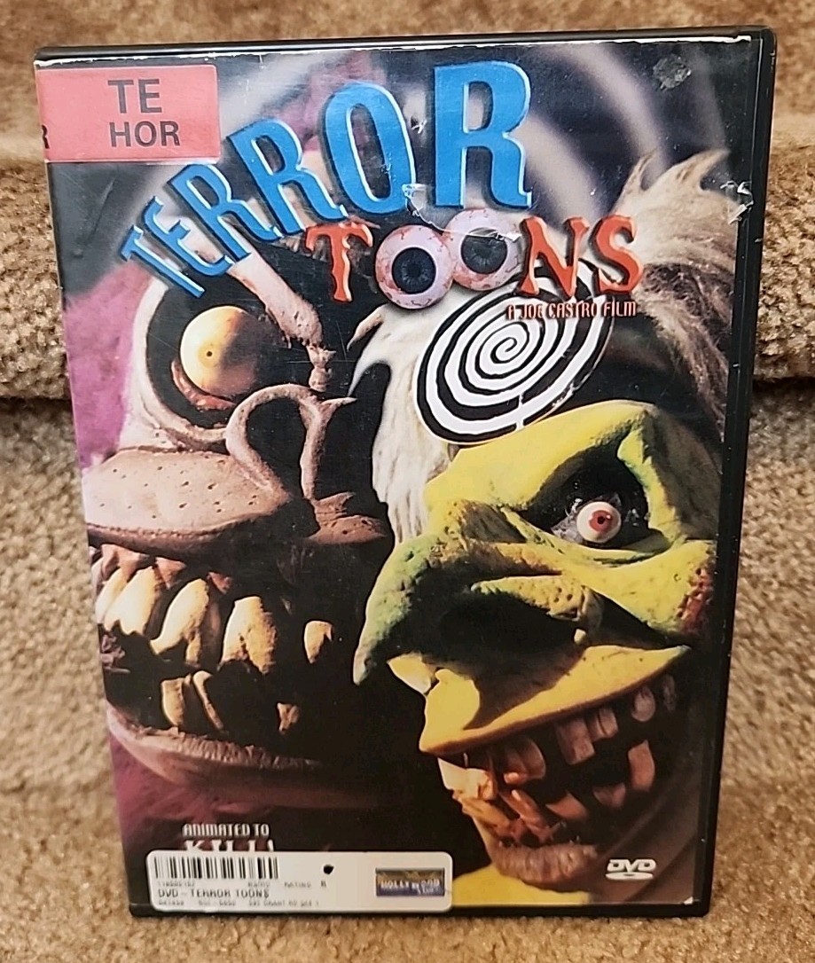 Terror Toons DVD 2002 Joe Castro Cult Horror Comedy Gore *Hollywood Video Rental