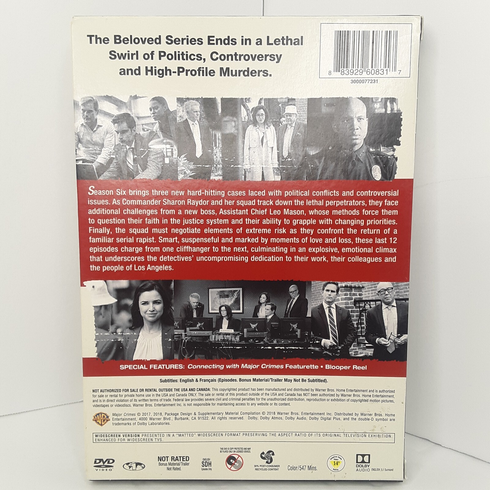 Major Crimes: The Complete Sixth Season 3-DVD Set Cleaned