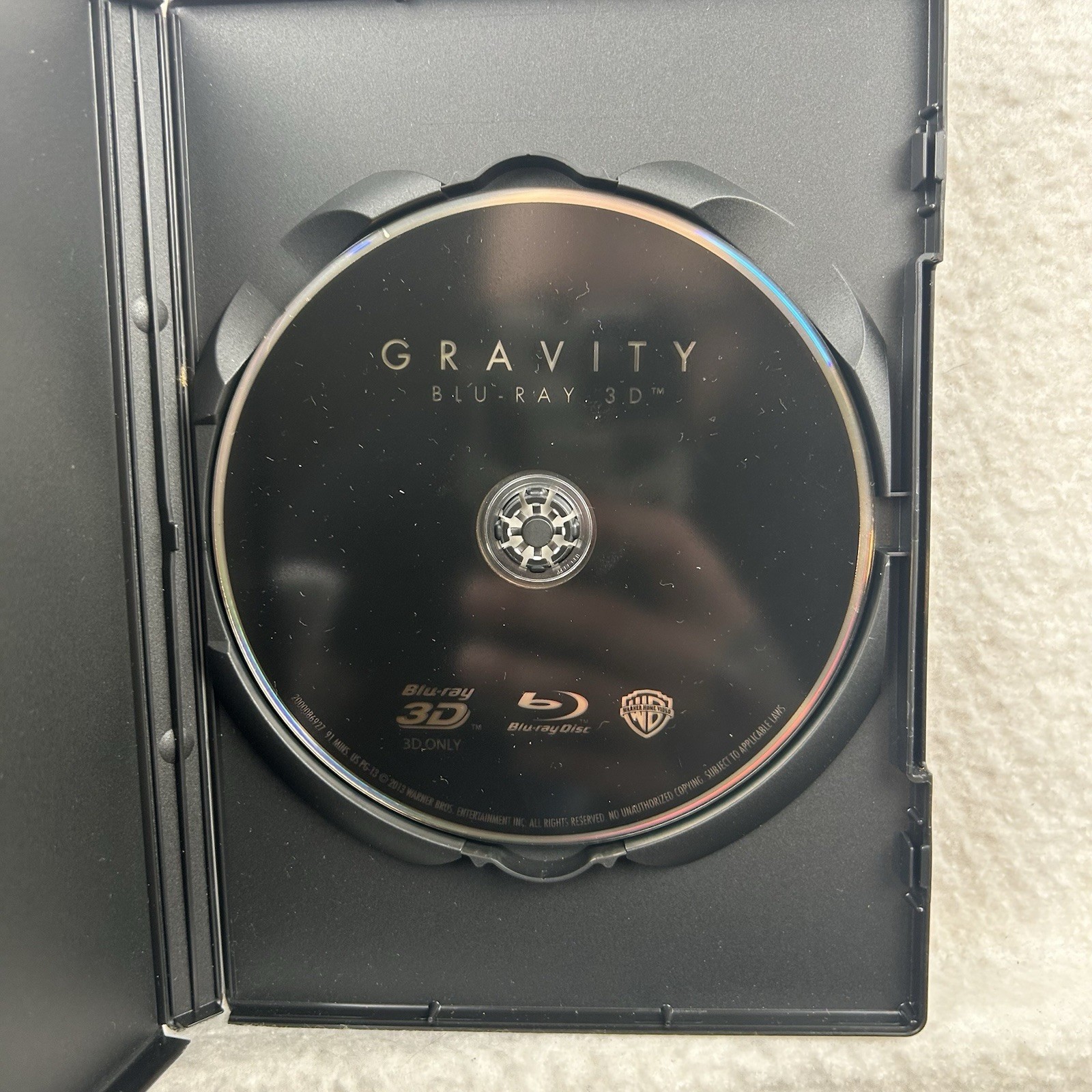 Gravity 3D Blu-ray Sandra Bullock George Clooney Alfonso Cuaron Steven Price