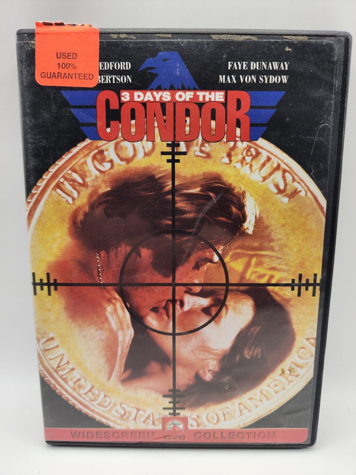 3 Days of the Condor DVD 1975 Widescreen Robert Redford Faye Dunaway Thriller