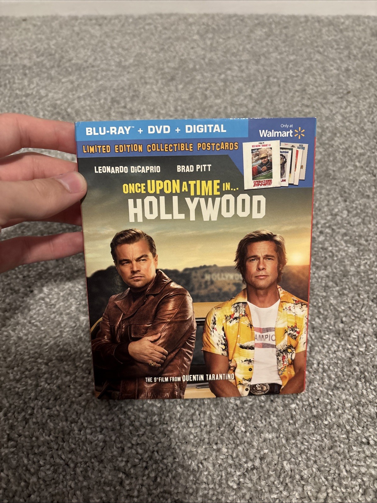 Once Upon A Time In… Hollywood Blu-Ray/DVD w/collectable postcards NO DIGITAL
