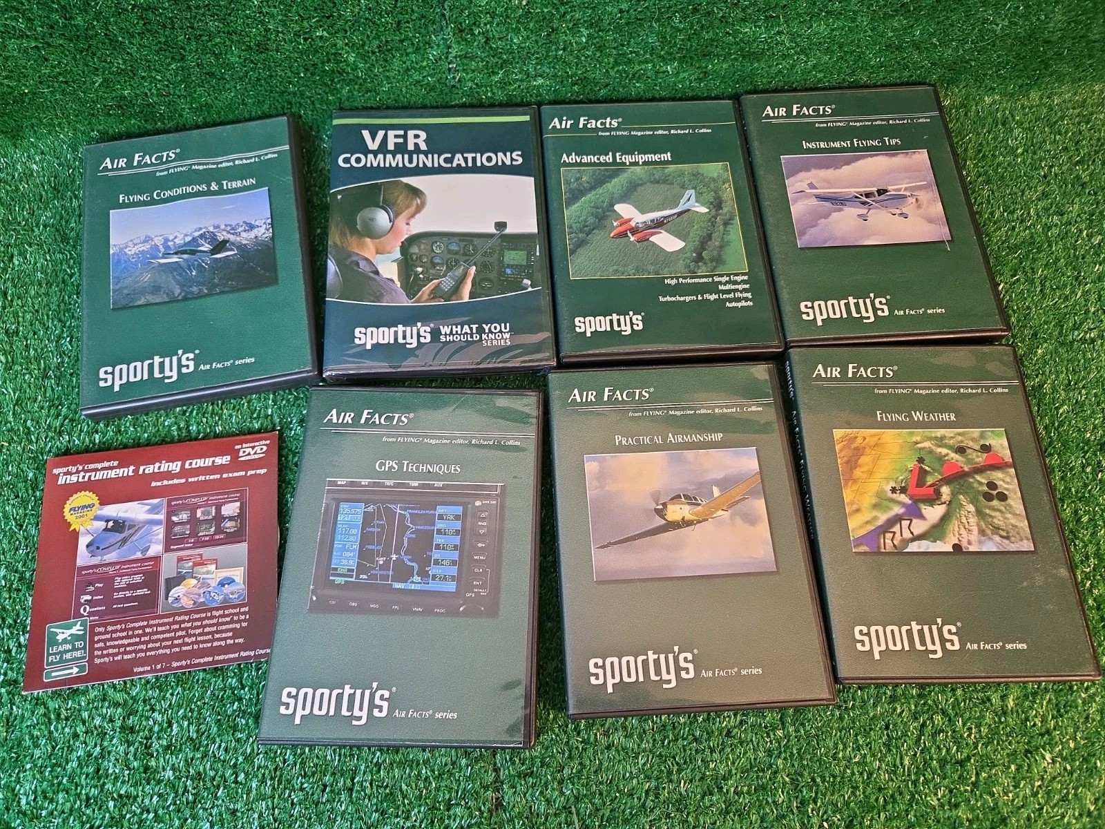 Lot of 7 Sporty’s: Air Facts Series – Flying Airplane Instruction DVD’s