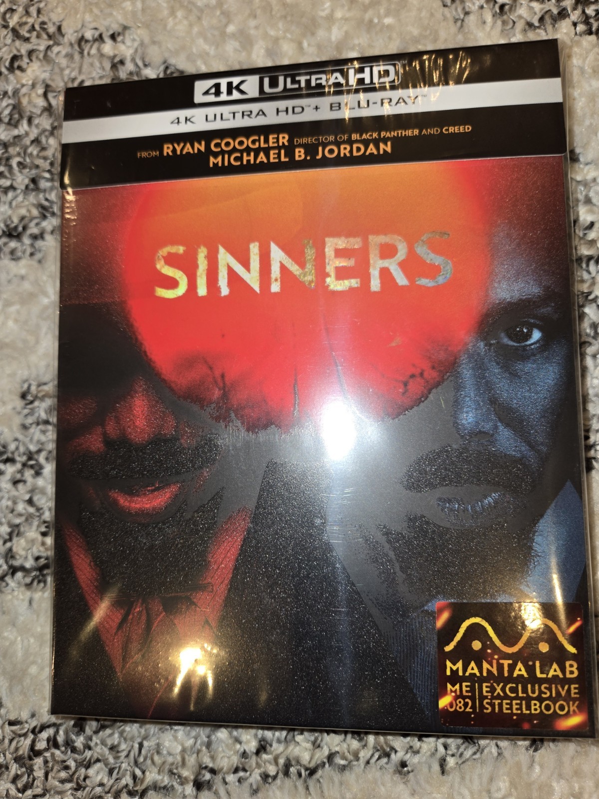 SINNERS 4K UHD Blu-ray Steelbook Manta Lab Exclusive FULL SLIP COVER Box Set!