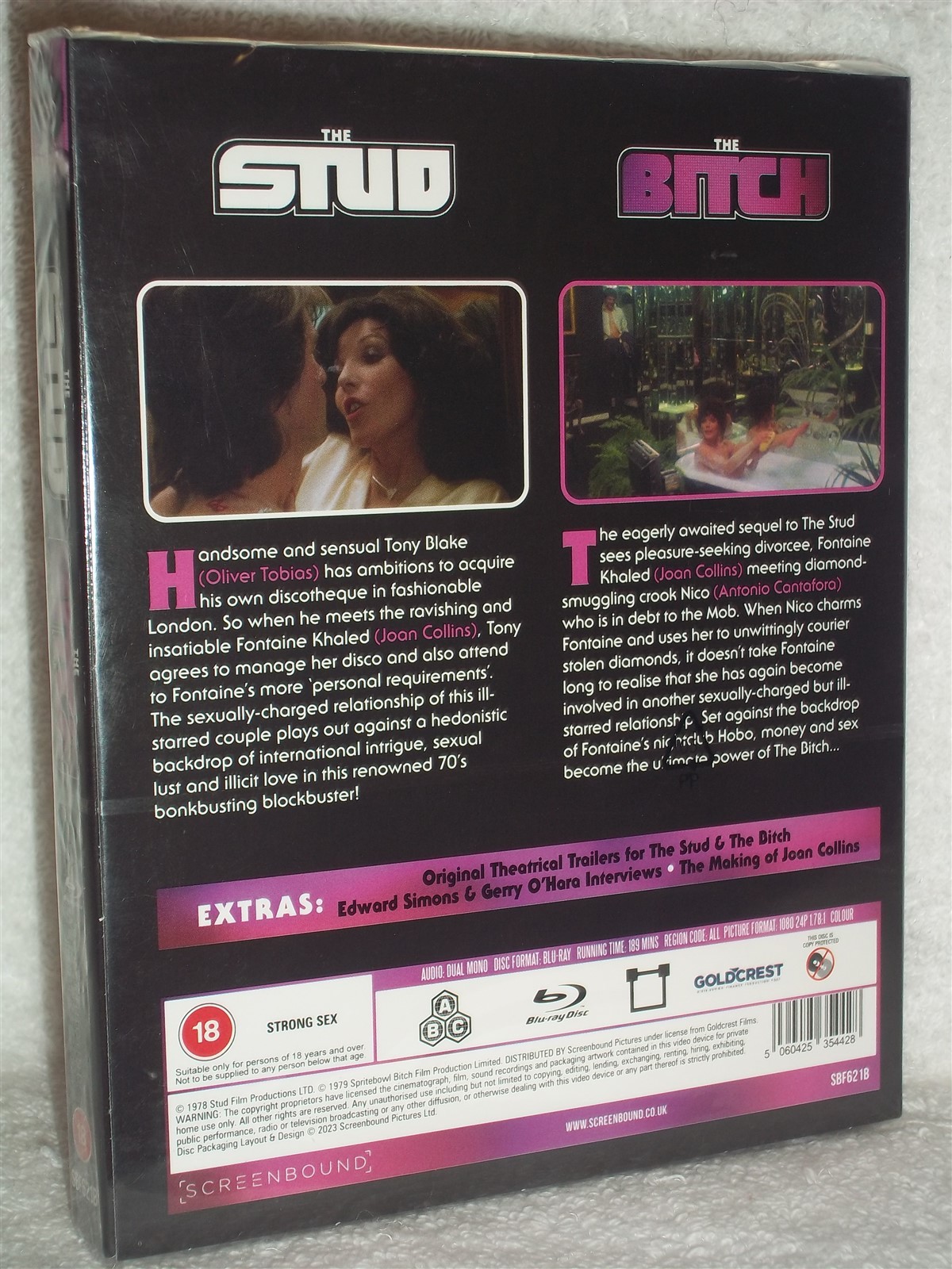 The Stud / The Bitch (Blu-ray, 2023) NEW Joan Collins Oliver Tobias Sue Lloyd