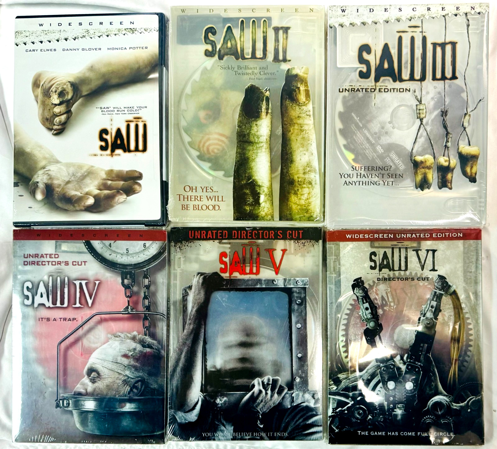 Saw 1-6 Movie Collection DVD Lot of 6 – Horror Movies – NEW