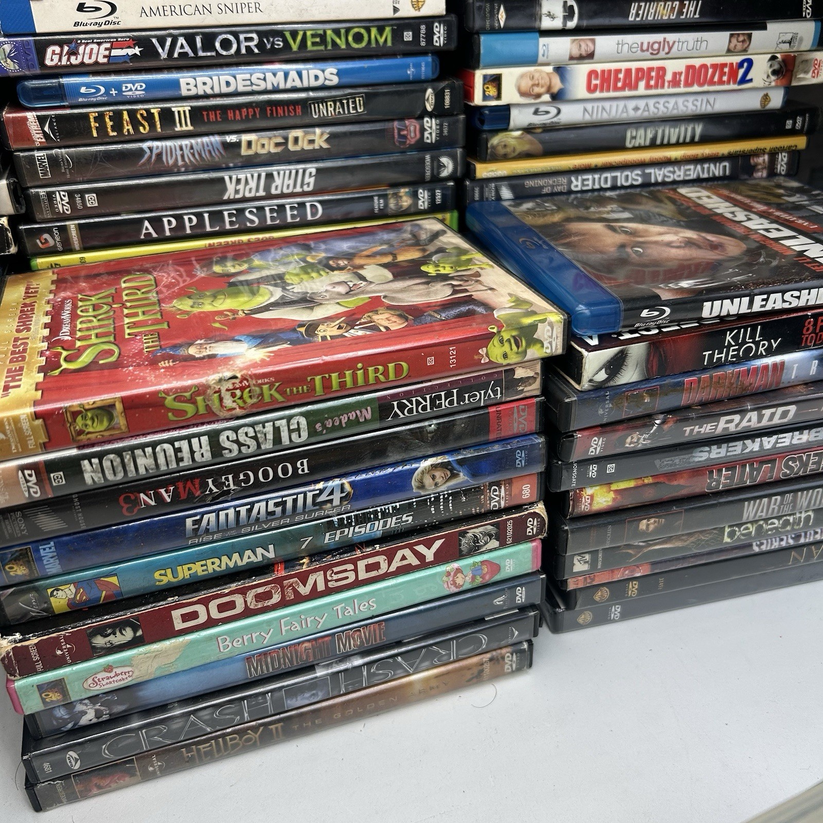 Lot of 140+ Blu-ray DVD Movies – Action, Super Hero, Comedy, Horror UNTESTED