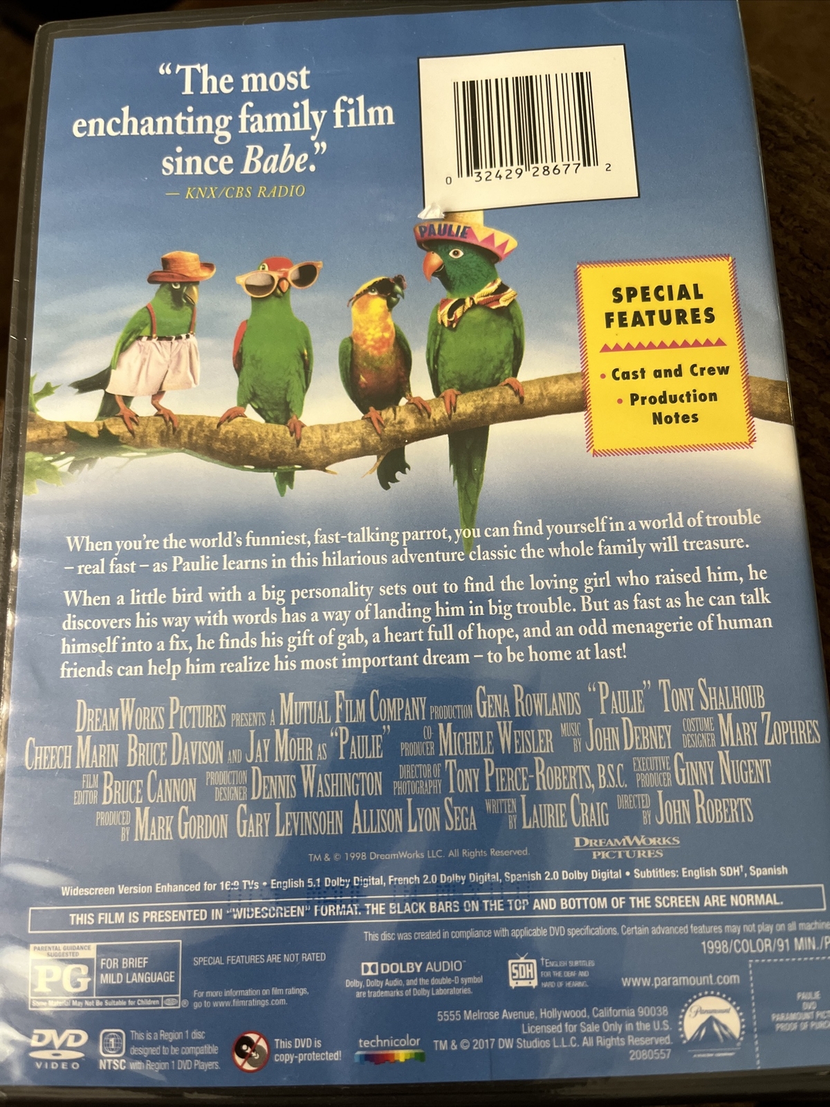 Paulie (DVD) NEW