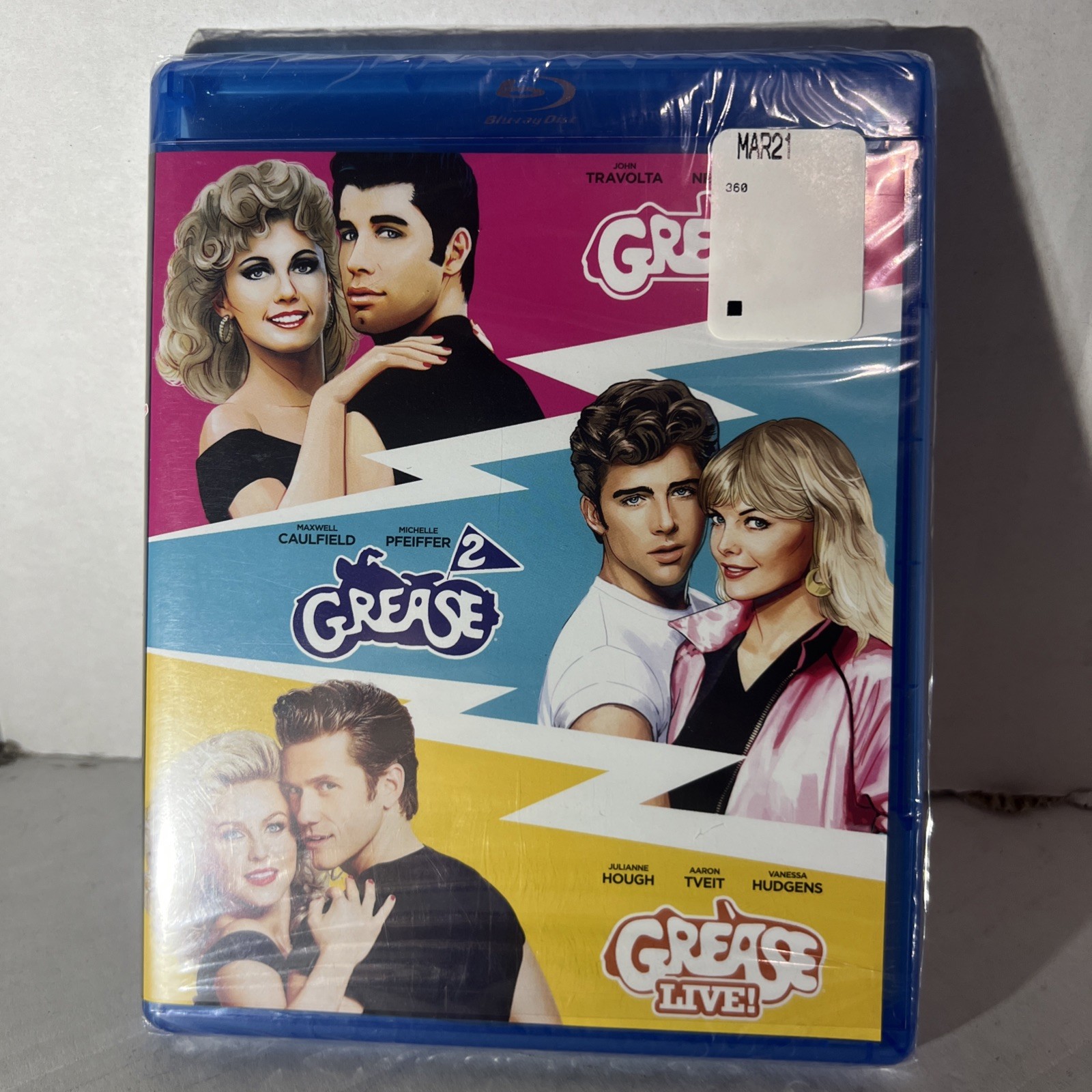 GREASE: 3-Movie Collection Blu Ray (Brand New)