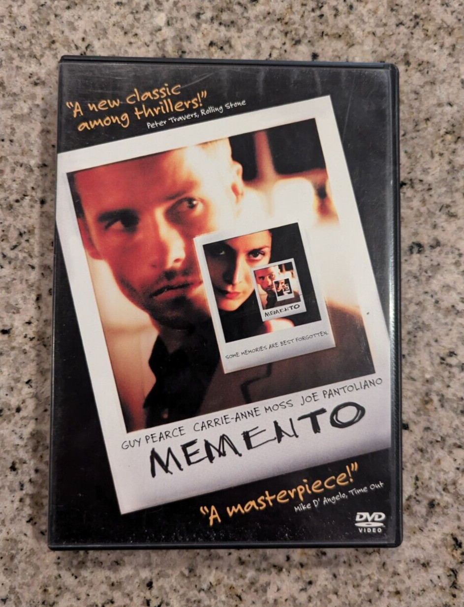 Memento (DVD, 2001) Christopher Nolan Classic Thriller VG