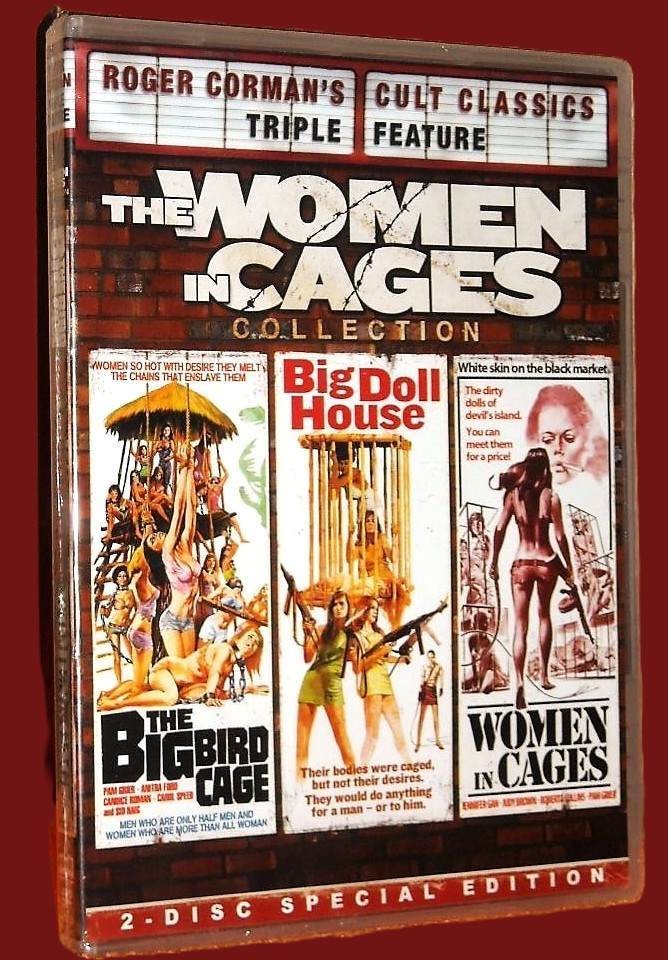 NEW ROGER CORMAN WOMEN IN CAGES COLLECTION 2 DISC TRIPLE CULT MOVIE DVD SET