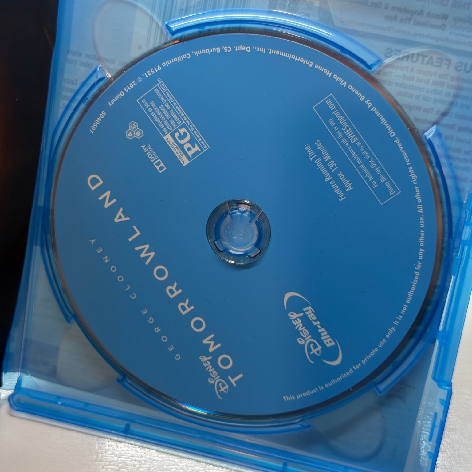 Tomorrowland Blu-ray + DVD 2015 George Clooney Brad Bird Digital HD