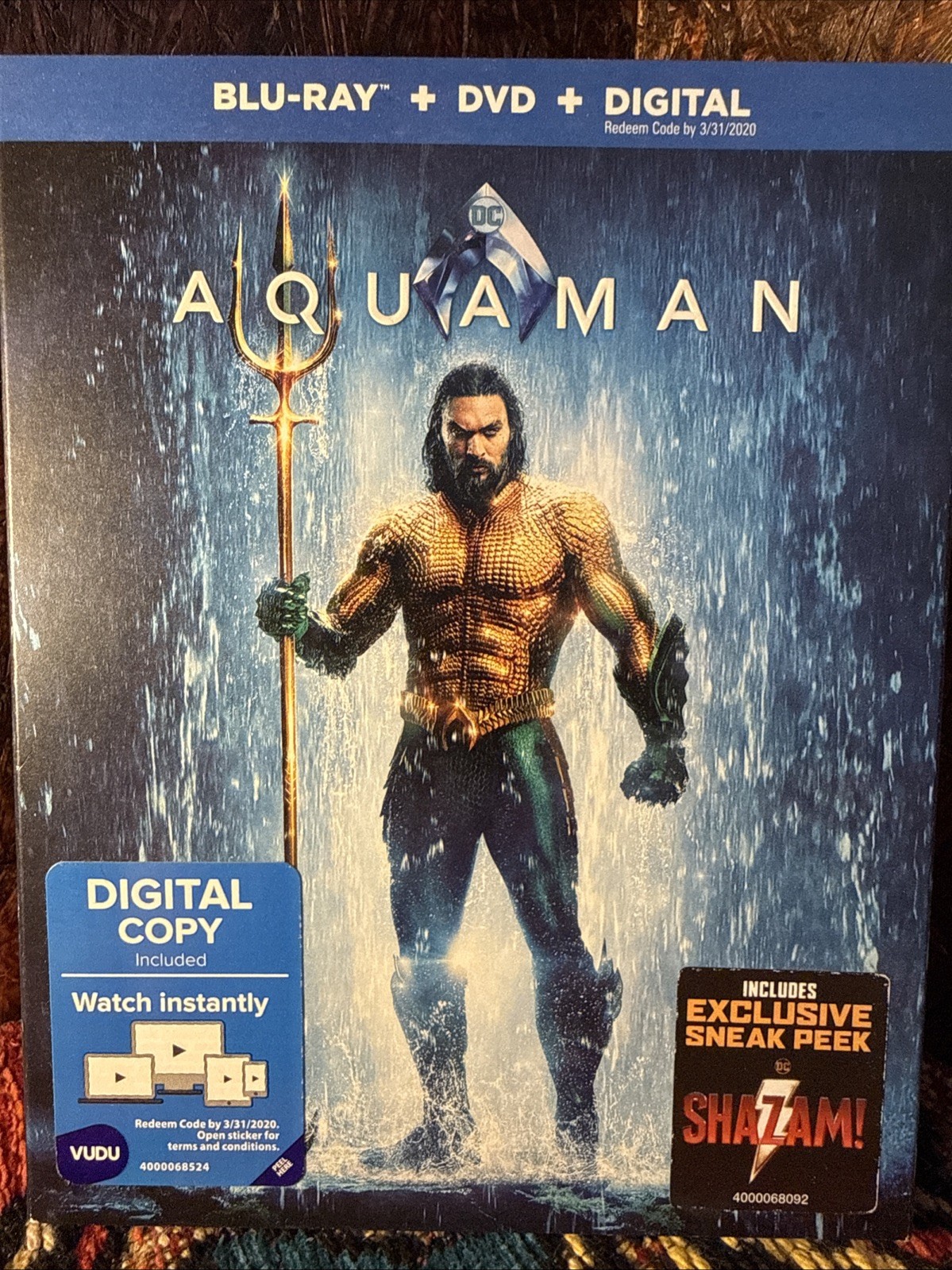 Aquaman (DC) (Blu-ray, 2018) W/ Slipcover, Jason Momoa, Amber Heard