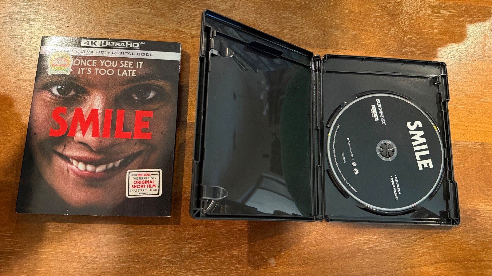 Smile 4K Blu-Ray – No Digital, Includes Slipcover, Like New