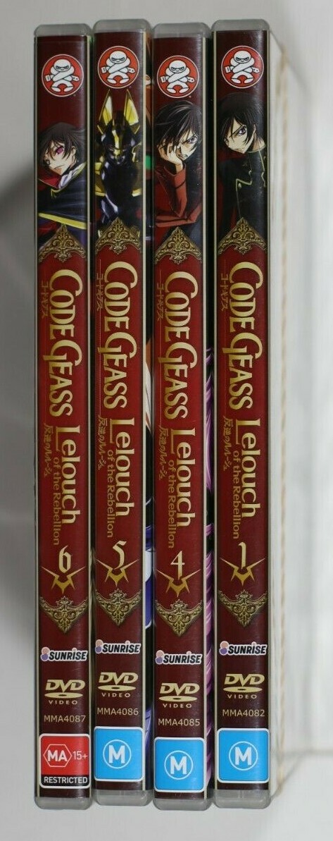 Code Geass – Lelouch of the Rebellion : Vol 1, 4 to 6 – Region 4 Tracking (D1052
