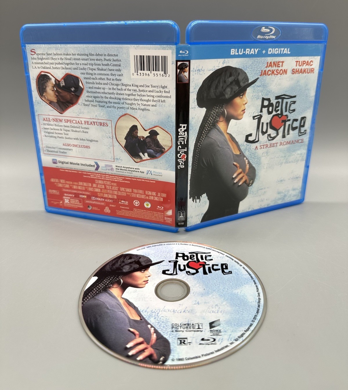 Poetic Justice 1993 Blu-ray + Digi Jackson John Singleton LIKE NEW