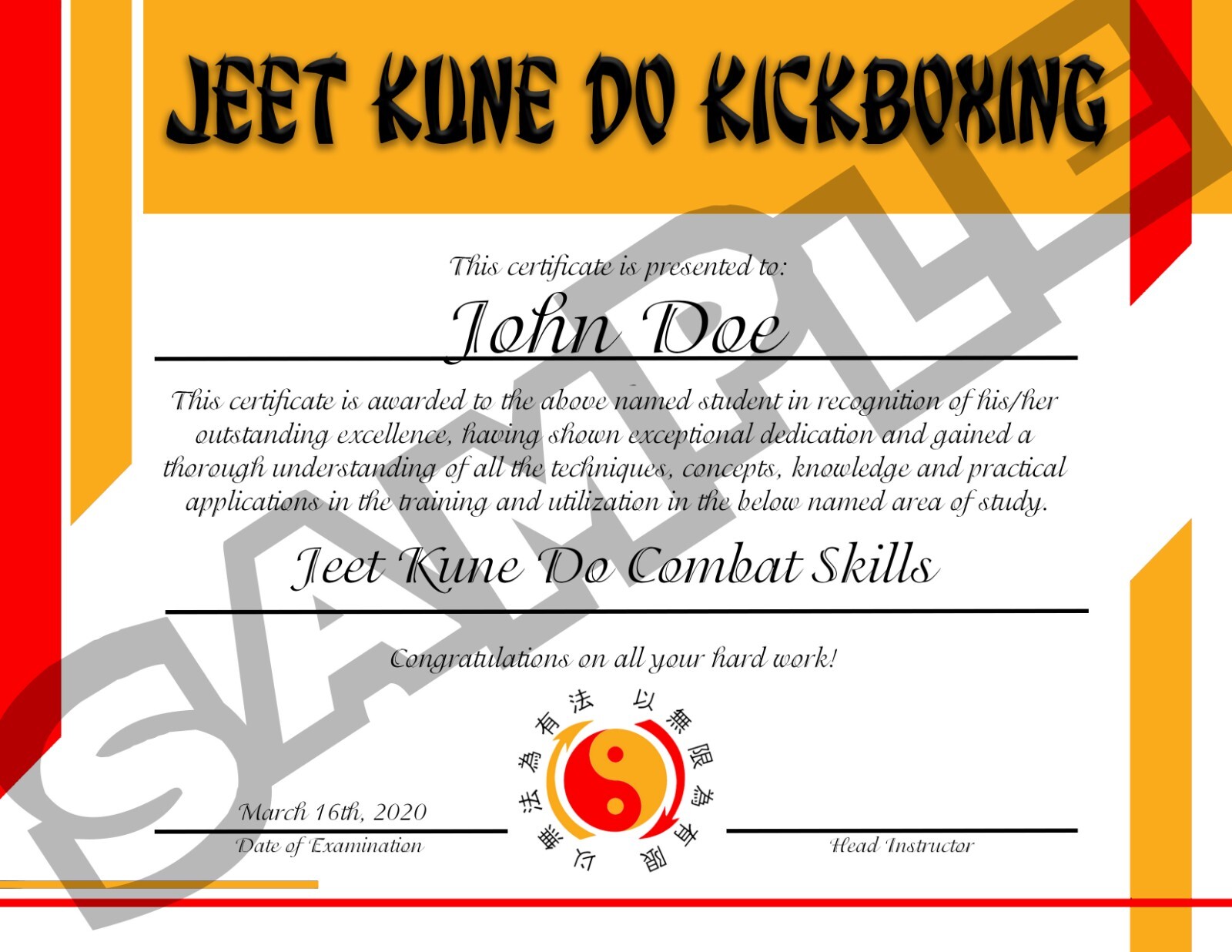 Home Study Course – Jeet Kune Do Kickboxing Mastery (DVDs + Certificates)