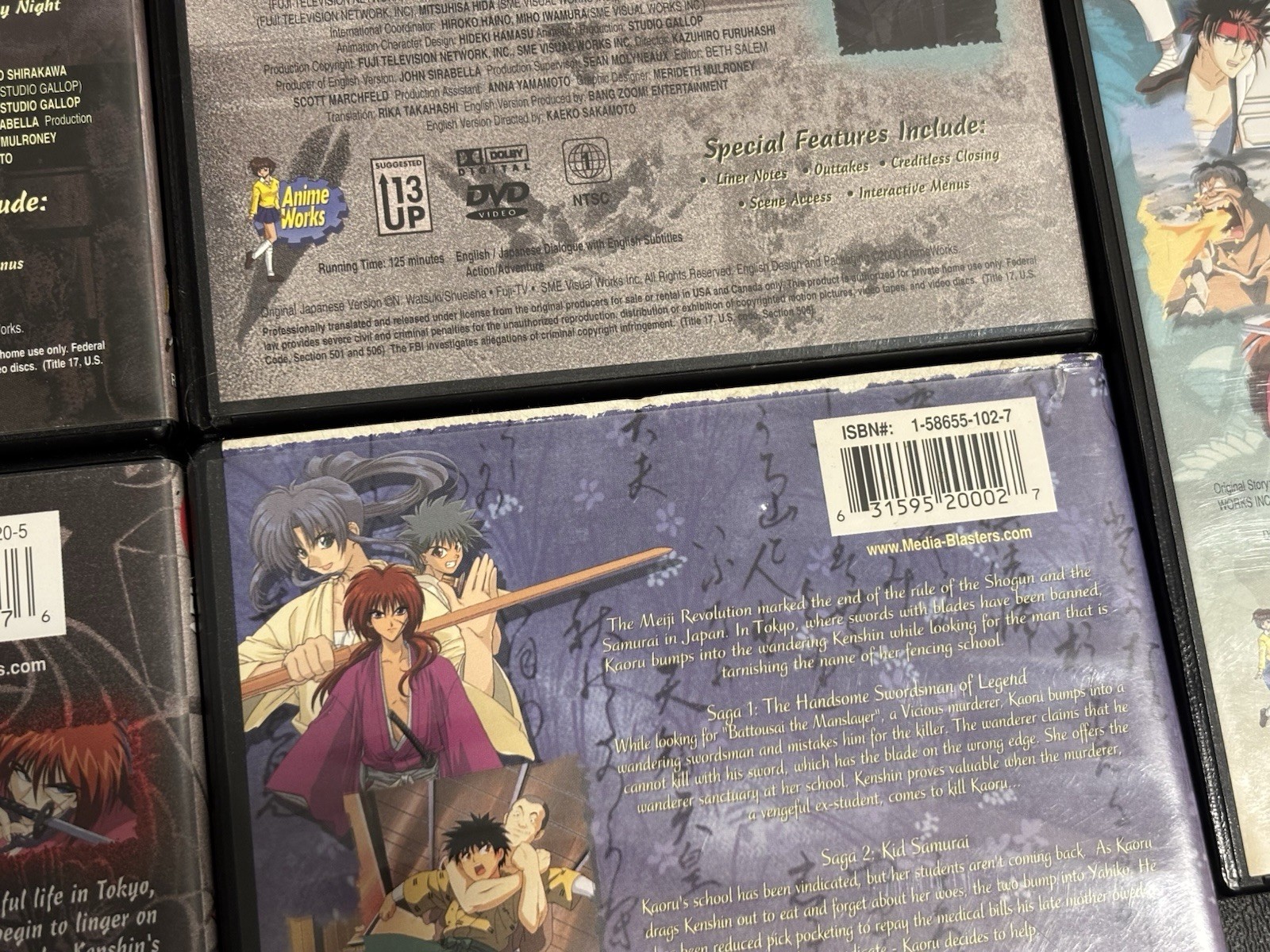 Rurouni Kenshin DVD Lot: Tales of the Meiji/Wandering Samurai/Legends of Kyoto