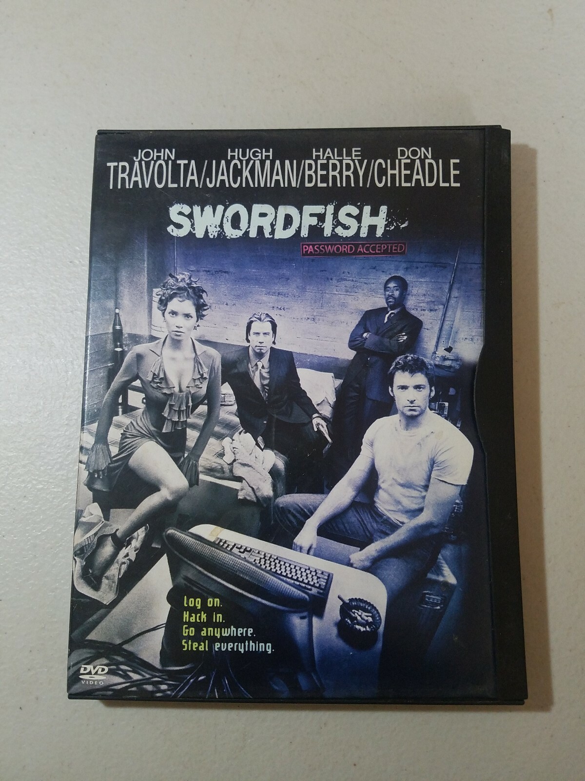 Swordfish DVD Widescreen – Travolta Hugh Jackman Halle Berry Cheadle Snapcase *