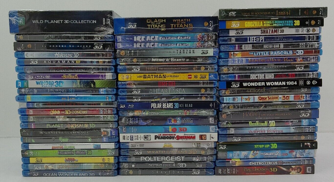 Blu-ray 3D Wholesale Lot – Pick & Choose – All Brand New – Kids/Action/Horror +