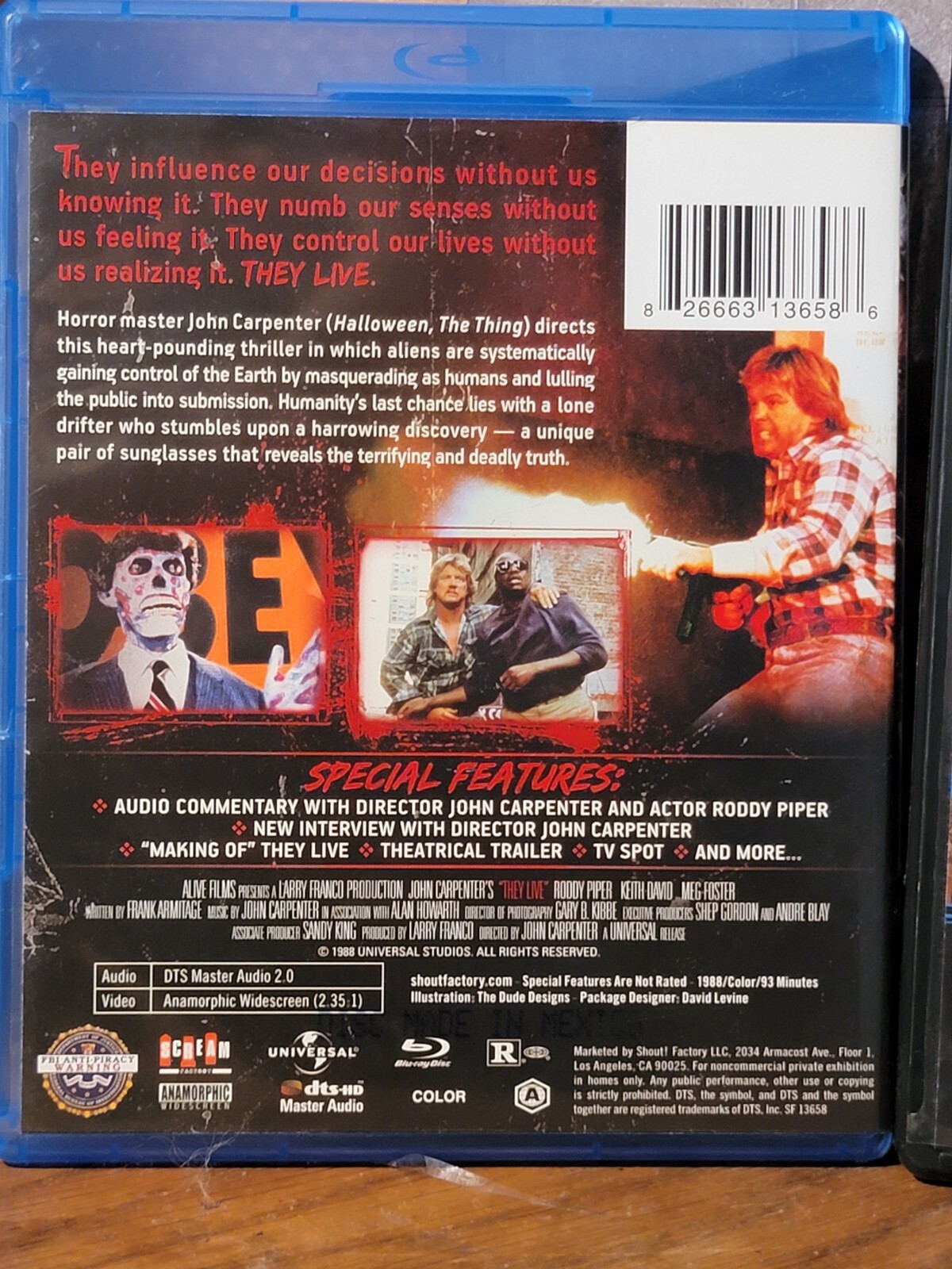 They Live, Night Creeper, Shadow Blu-ray Lot of 3