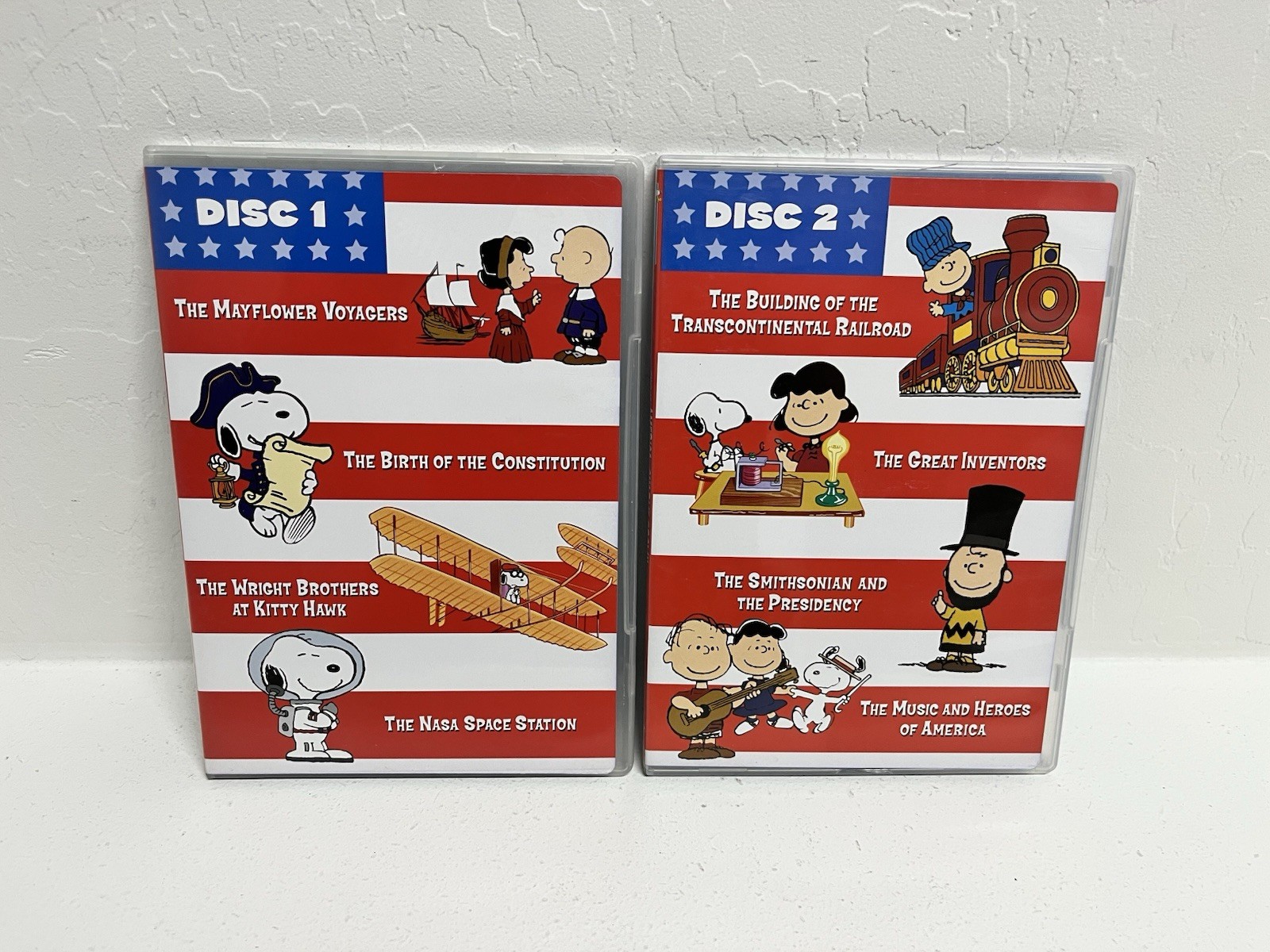 Peanuts Snoopy Classic This Is America Charlie Brown 2 Disc DVD Set In Slimcases