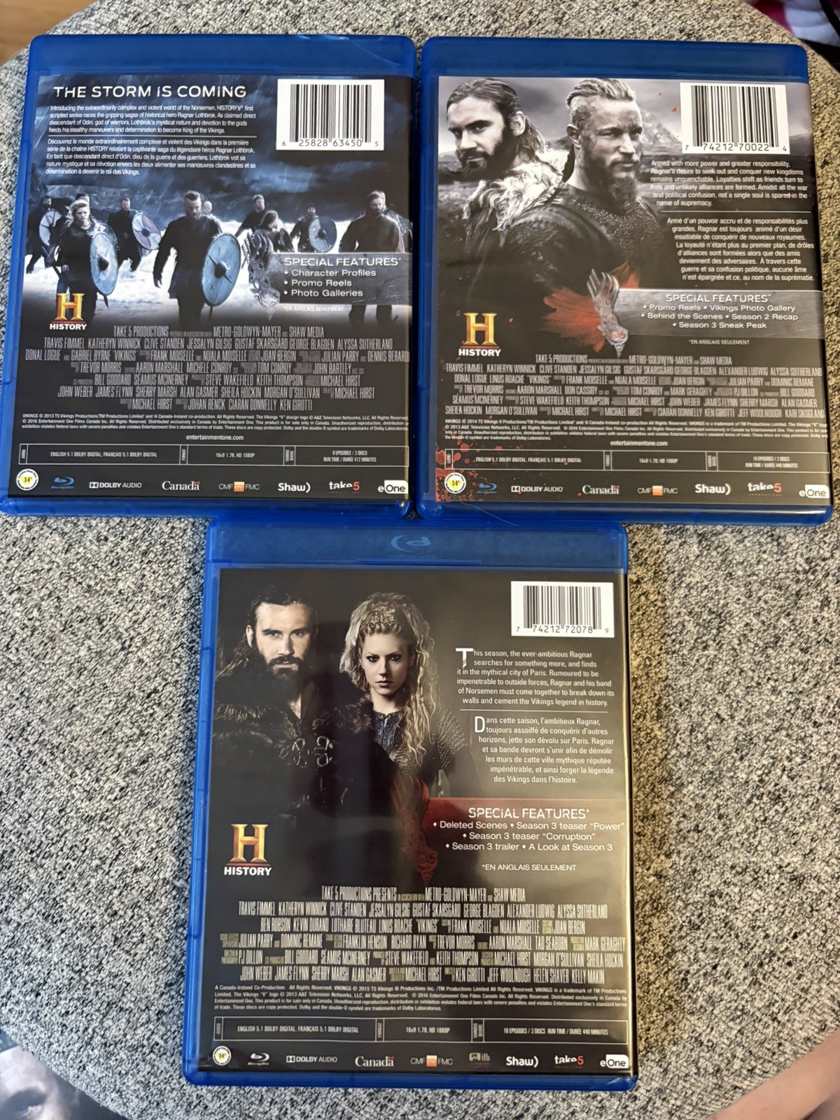 Vikings – The Complete Seasons 1-4 Blu-ray – Brand new – French, English