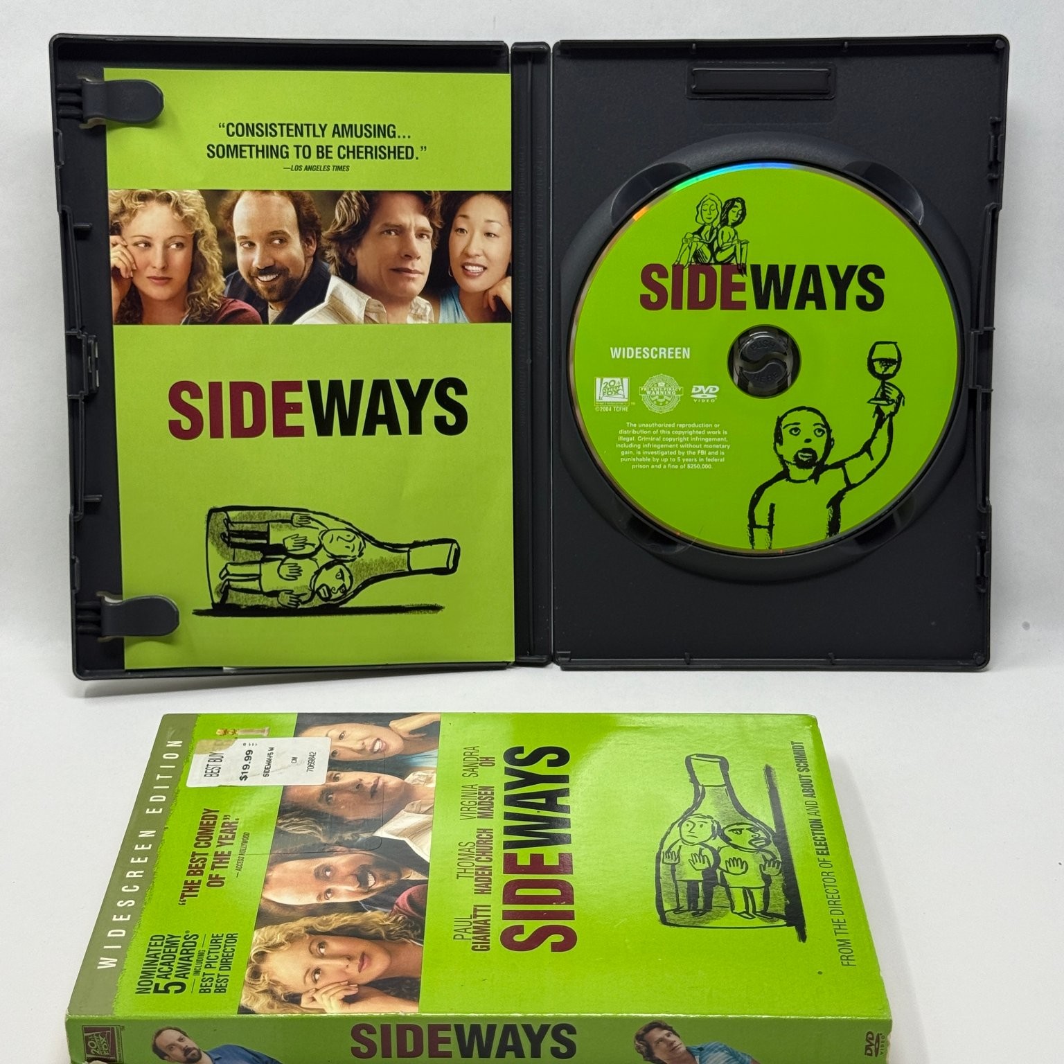 Sideways DVD 2004 Widescreen Edition Paul Giamatti Alexander Payne