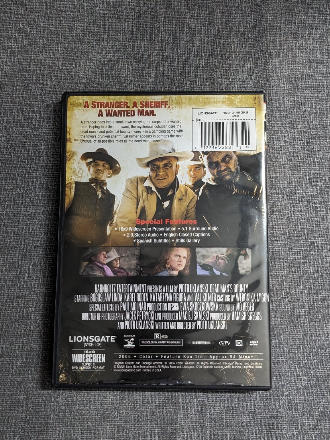 Dead Man’s Bounty DVD 2006 Val Kilmer Western Piotr Uklanski 94 Min