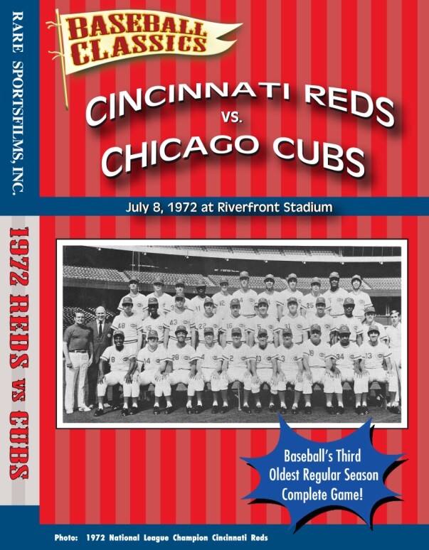 1972 Reds vs Cubs at old Riverfront Stadium- Complete game TV Broadcast on DVD !