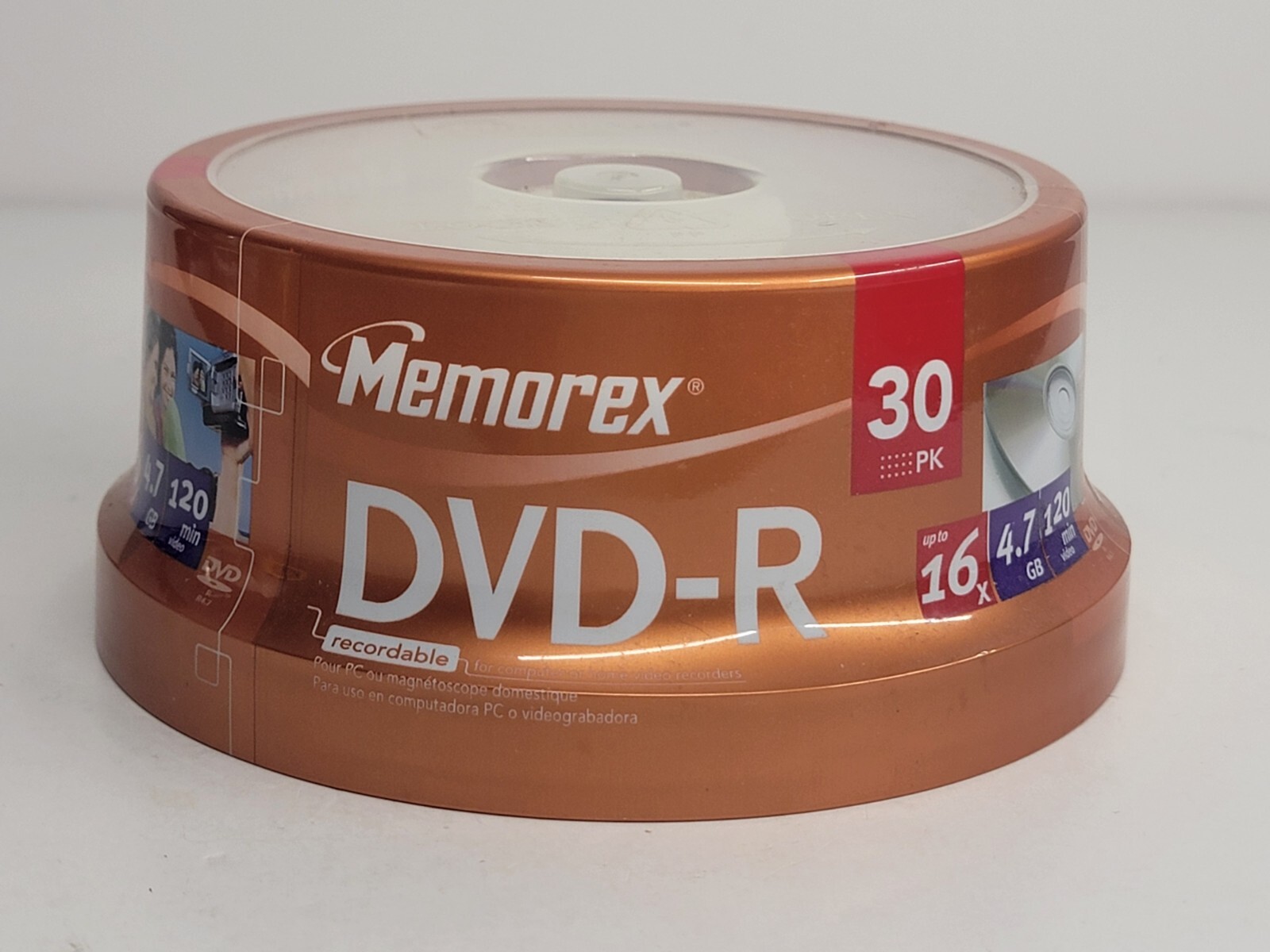 Memorex DVD-R 30 Pack Spindle 16x 4.7 GB 120 min Factory Sealed RECORDABLE NIB