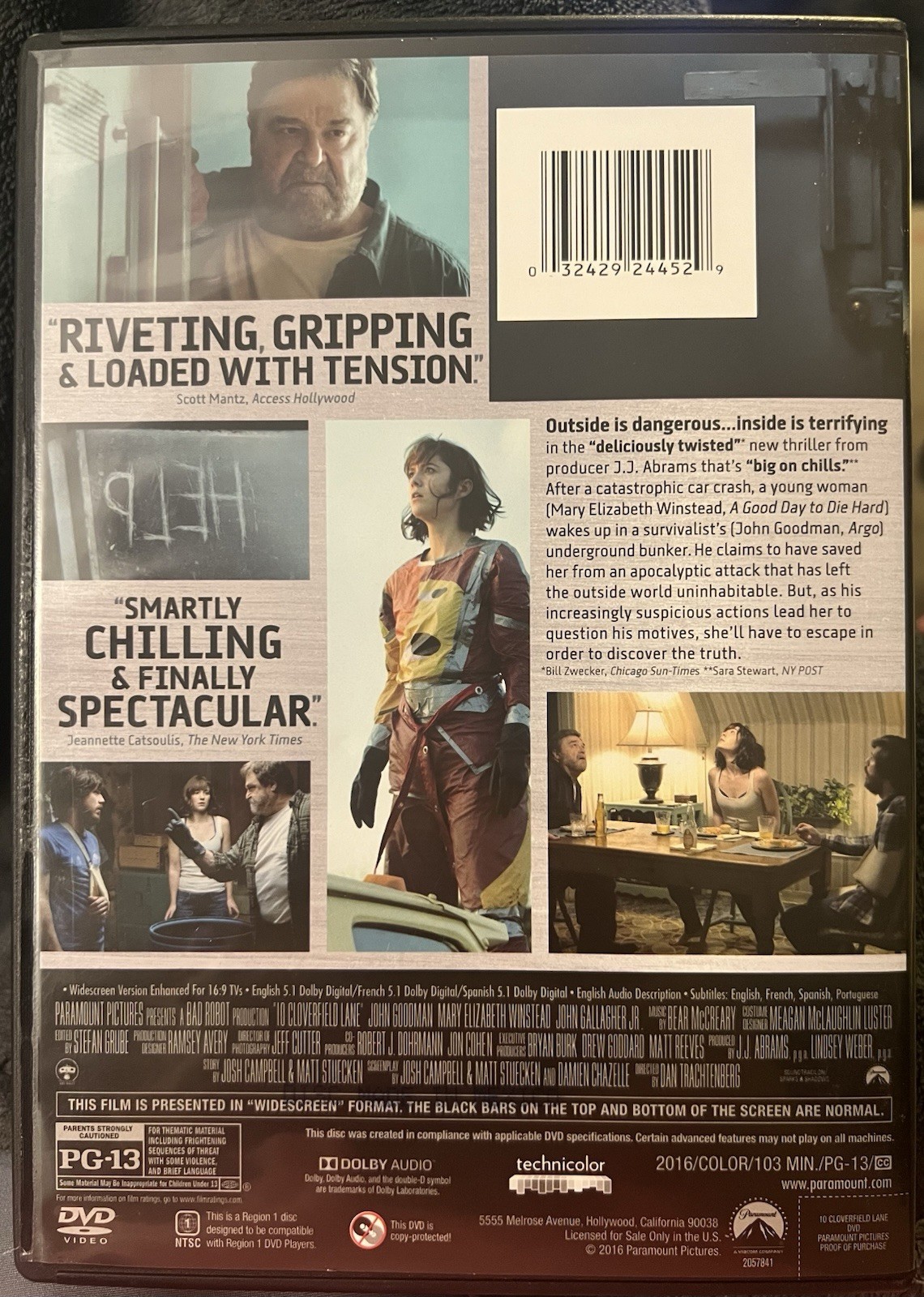 ‘10 Cloverfield Lane’ (2016 DVD) John Goodman, Mary Elizabeth Winstead