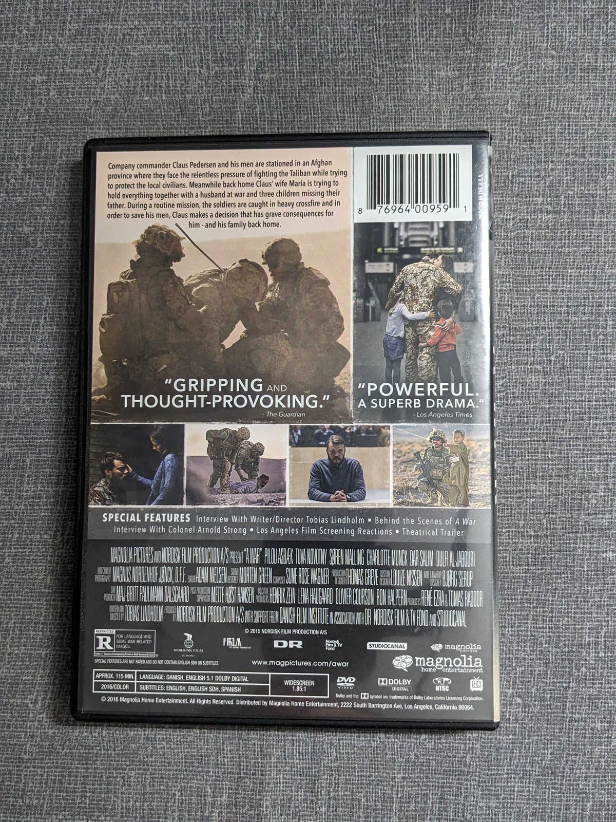A War DVD 2015 Tobias Lindholm Danish English Drama War Movie Region 1