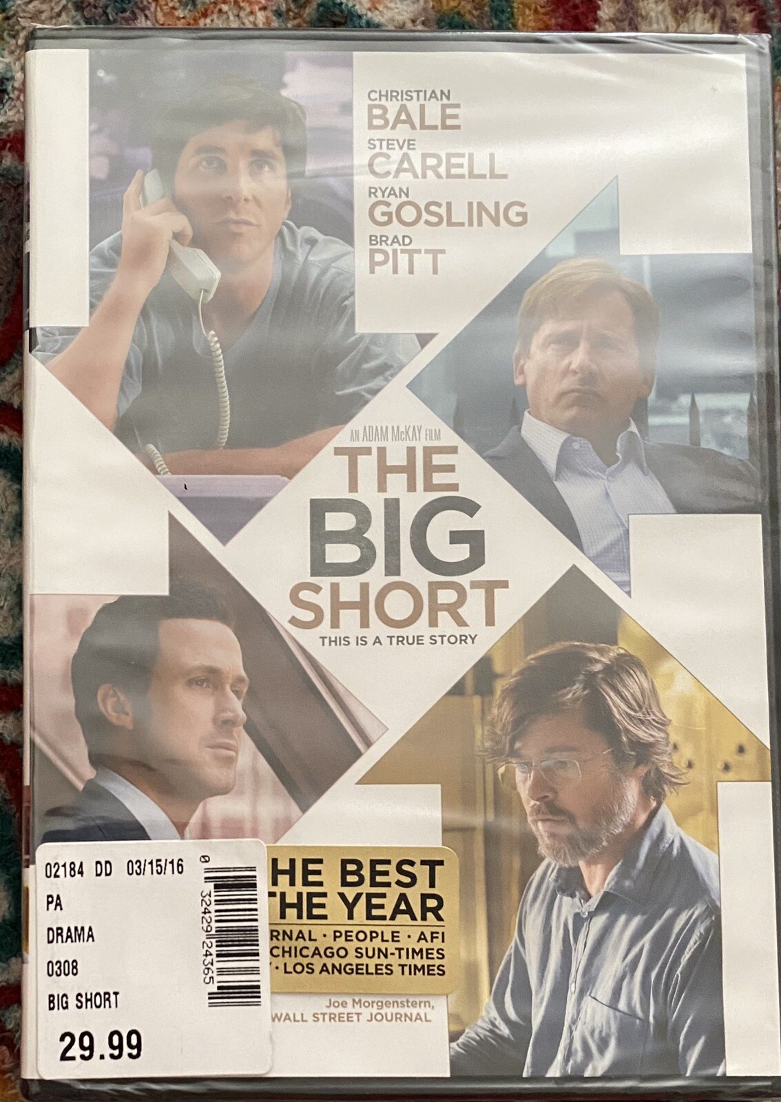 THE BIG SHORT – NEW DVD – CHRISTIAN BALE, BRAD PITT
