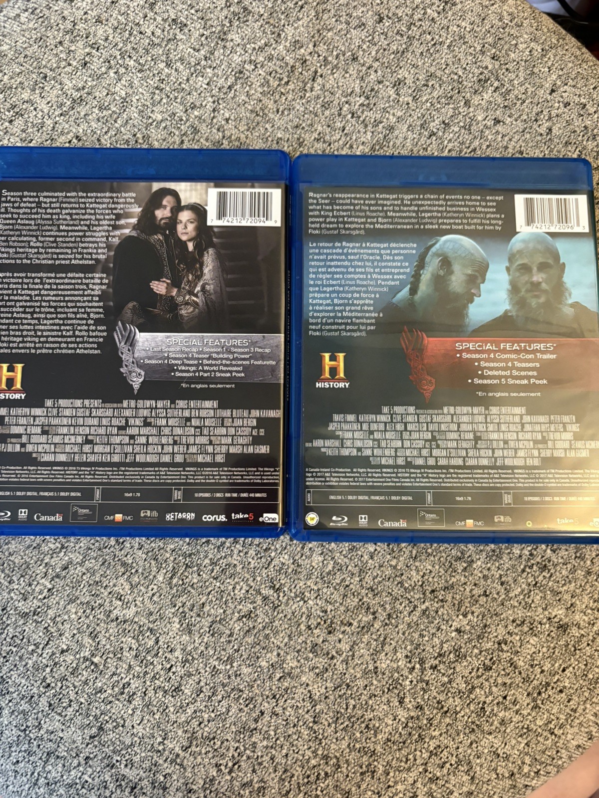 Vikings – The Complete Seasons 1-4 Blu-ray – Brand new – French, English