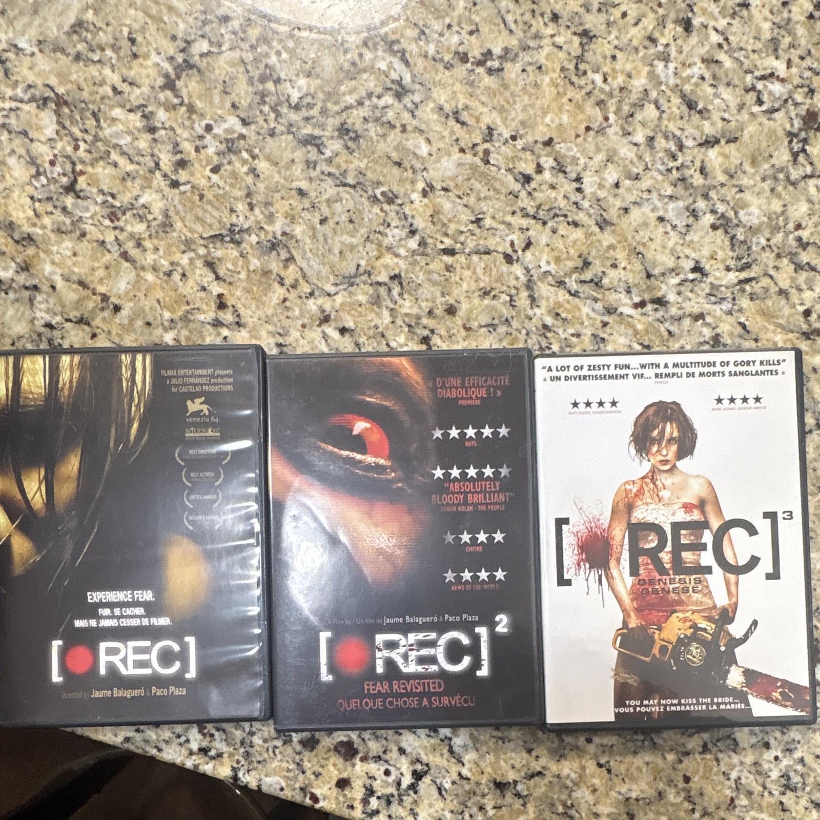 Rec Trilogy DVD Lot 1 2 3 Spanish Zombie Found Footage Horror Movies
